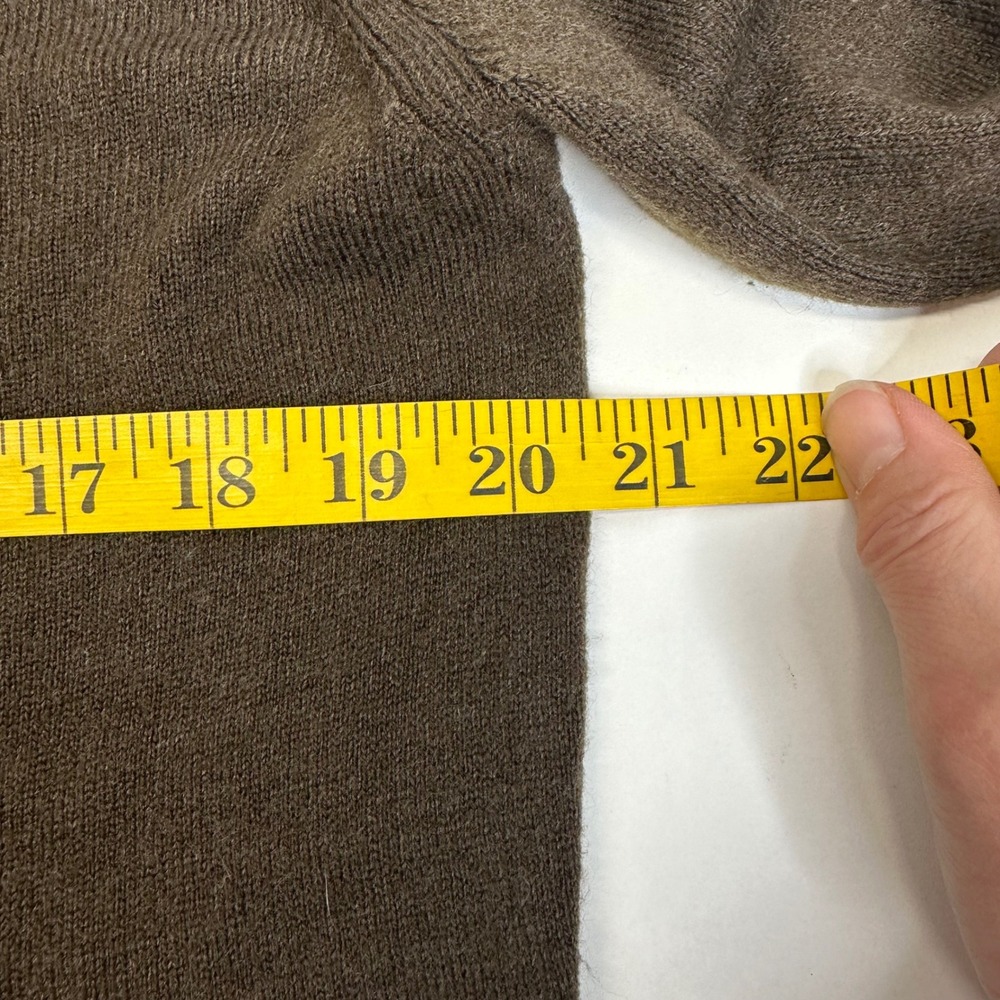 US Polo Assn Mens V-Neck Sweater Dark Brown Long Sleeve Knit Logo Size M - Picture 5 of 9